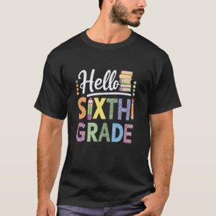 Terug naar school Hallo 6e klas Potlood Kinderen L T-shirt