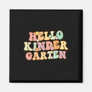 Terug naar school Hallo Kindergarten voor kinderen Magneet
