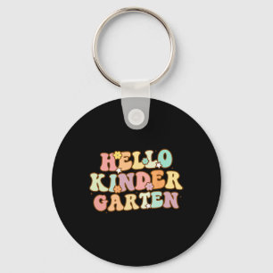 Terug naar school Hallo Kindergarten voor kinderen Sleutelhanger