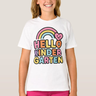 Terug naar school Hallo kleuterleidster kinderen T-shirt