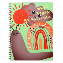 Terug naar school | Happy Smile Cloud Sun Snail Na Notitieboek