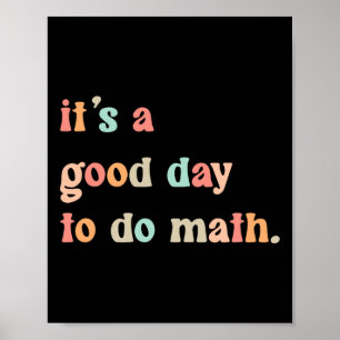 Terug naar school Het is een goede dag om wiskunde Poster