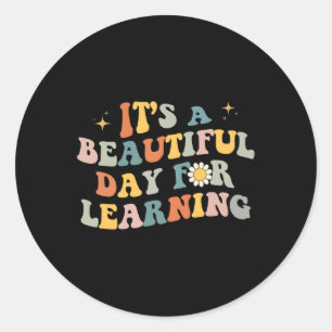 Terug naar school Het is een mooie dag om R te ler Ronde Sticker