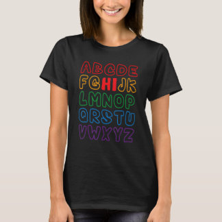 Terug naar school Hi Alfabet Pre K Kleuterschool O T-shirt