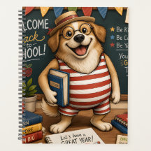 Terug naar school hond PNG, Schattig leraar hond o