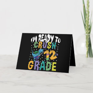 Terug naar school ik ben klaar om de 12e klas te v bedankkaart