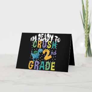 Terug naar school ik ben klaar om de 2e klas Dino Bedankkaart