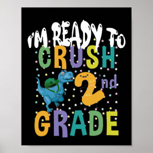 Terug naar school ik ben klaar om de 2e klas Dino Poster