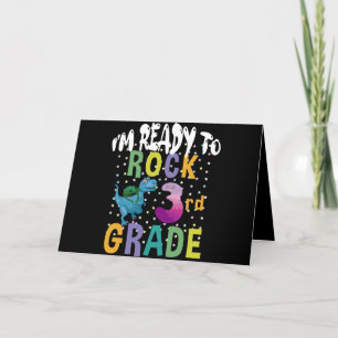 Terug naar school ik ben klaar om de 3e klas Dino  Bedankkaart