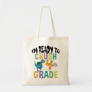 Terug naar school ik ben klaar om de 4e klas Dino  Tote Bag