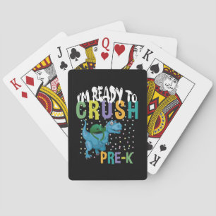 Terug naar school Ik ben klaar om Pre-K Dinosaur t Pokerkaarten