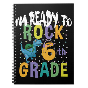 Terug naar school ik ben klaar om te rocken 6e lee notitieboek