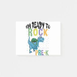 Terug naar school Ik ben klaar om te rocken Pre-K Post-it® Notes