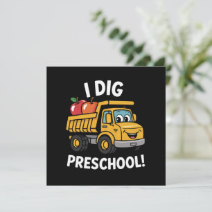 Terug naar school Ik graaf kleuter vrachtwagen Kaart