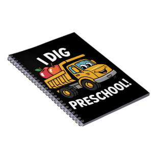 Terug naar school Ik graaf kleuter vrachtwagen Notitieboek