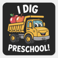 Terug naar school Ik graaf voorschoolse kiepwagen
