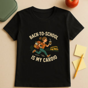 Terug naar school is mijn cardio; Retro School Oud T-shirt