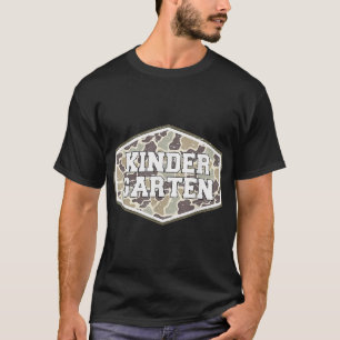 Terug naar school jongens oude camo kleuterschool t-shirt