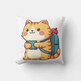 Terug naar school Kat - no4 Kussen