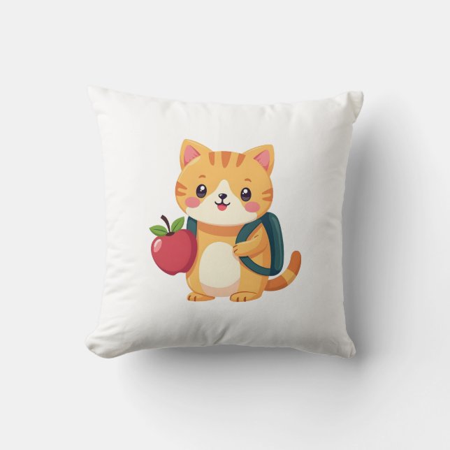 Terug naar school Kat - no6 Kussen (Voorkant)