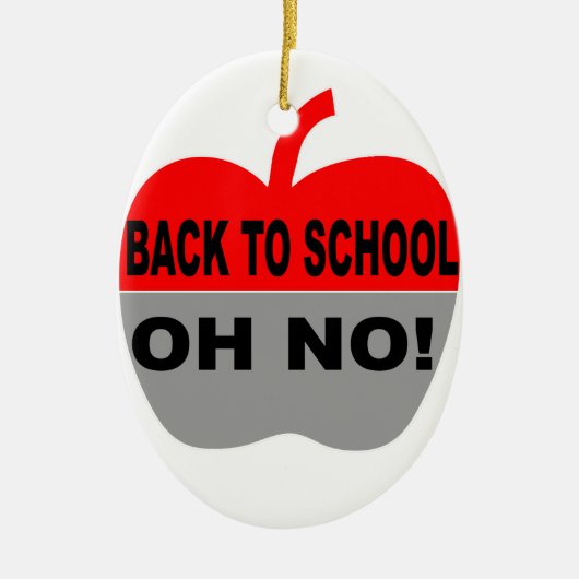 Terug naar school keramisch ornament (Voorkant)