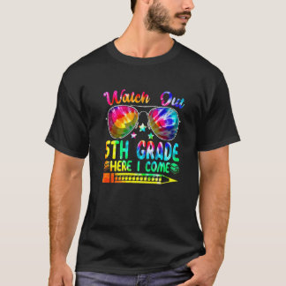 Terug naar school Kijk uit 5e klas hier kom ik Str T-shirt