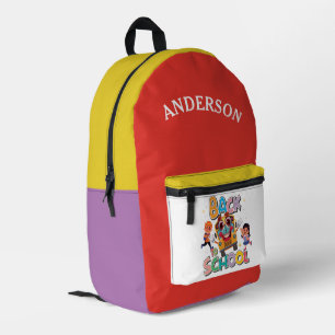 Terug naar school Kinder gepersonaliseerde naam Bedrukte Rugzak