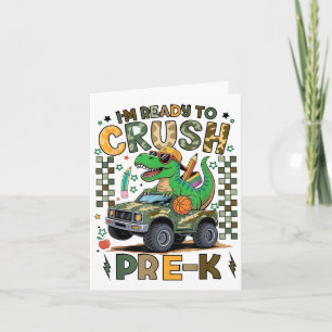 Terug naar school Kinder jongens Ik ben klaar om t Kaart