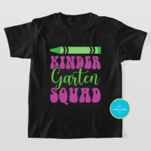 Terug naar School Kinder Kleuterschool Squad T-shi