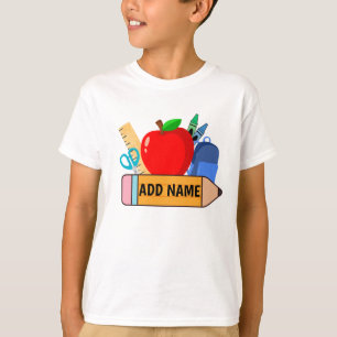Terug naar School Kinder Naam Shirt - Gepersonalis