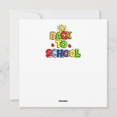 Terug naar school kinderen Flat Holiday Kaart (Achterkant)