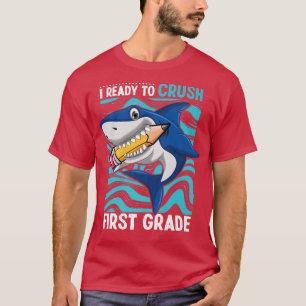 Terug naar school klaar om haaienhaai van de eerst t-shirt