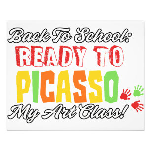 Terug naar school: Klaar voor mijn Picasso Kunstle Foto Afdruk