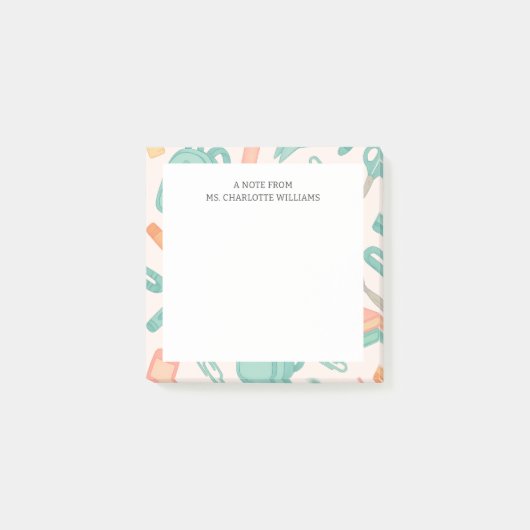 Terug naar school Klaslokaal Leraar Post-it® Notes (Voorkant)