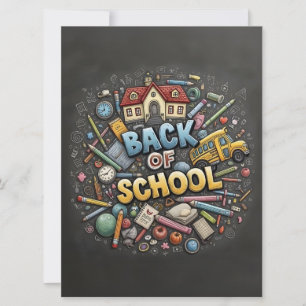 Terug naar school – Kleurrijk schoolbord ontwerp