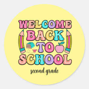 Terug naar school kleurrijke basisschool Sticker