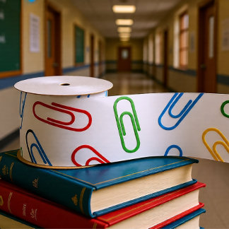 Terug naar school kleurrijke paperclips lint