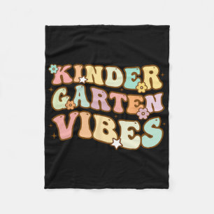 Terug naar school kleuterklas sfeer retro leraar W Fleece Deken