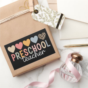 Terug naar school kleuteronderwijs rechthoekige sticker