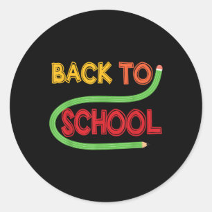 Terug naar school kleuterschool Prek peuterspeelza Ronde Sticker