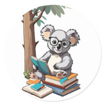 Terug naar School Koala - Studious Cartoon Charact