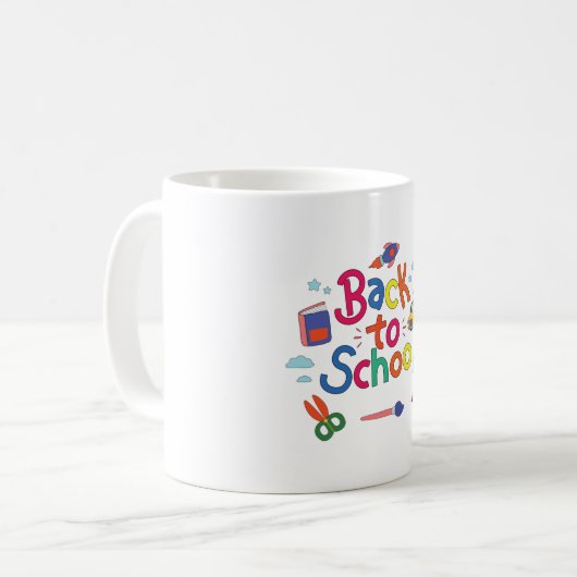 Terug naar school koffiemok (Voorkant links)