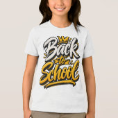 Terug naar School Kroon Script Tri-Blend Shirt (Voorkant)