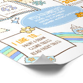 Terug naar school Laatste dag bord Poster (Hoek)