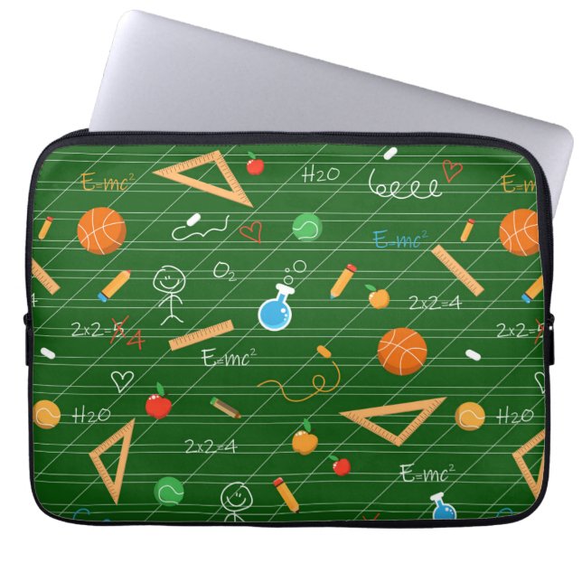 Terug naar school laptop sleeve (Voorkant)
