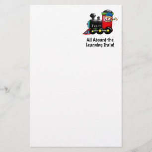 Terug naar School Learning Train cartoon Briefpapier