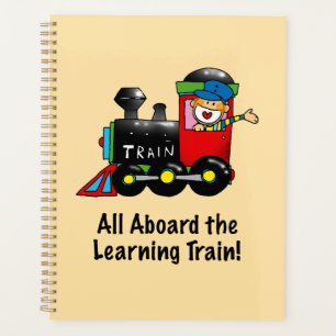 Terug naar School Learning Train cartoon Planner