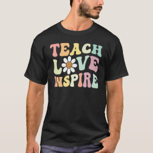 Terug naar school leer je liefde inspire Retro ler T-shirt