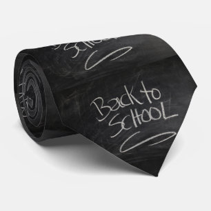 Terug naar school leraar Blackboard krijt stropdas