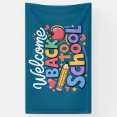 Terug naar School Leraar Eerste Dag van de School  Spandoek (Verticaal)